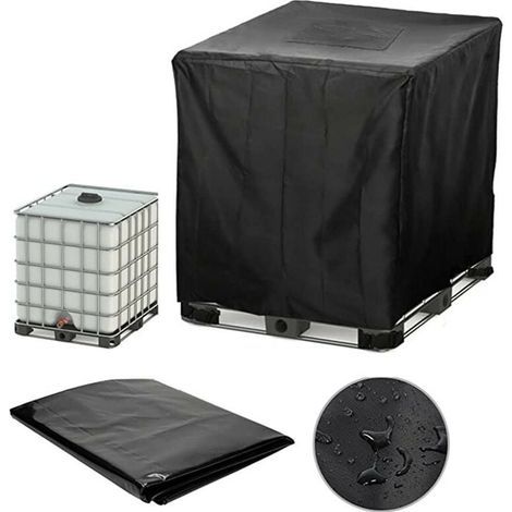 Housse pour tonneau de pluie (120x100x116 cm), pour les citernes pluviales extérieures, housse anti-UV, housse anti-poussière, housse pour citernes pluviales (1/4)