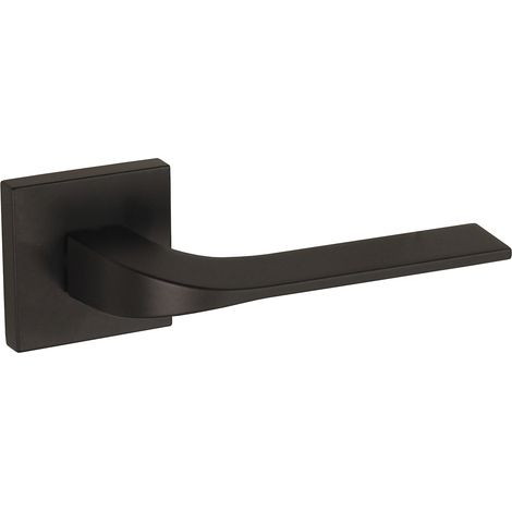 DH18 Türgriff, Vidaro, Basic Line, quadratisches Schild, supermatt schwarz (1/2)