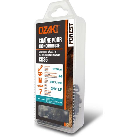 Chaîne de tronçonneuse semi carrée 3/8"LP 043 (1,1mm) 44 entraîneurs (E44) CASTOR - SHINDAIWA - SDK - ISEKI - STIHL
