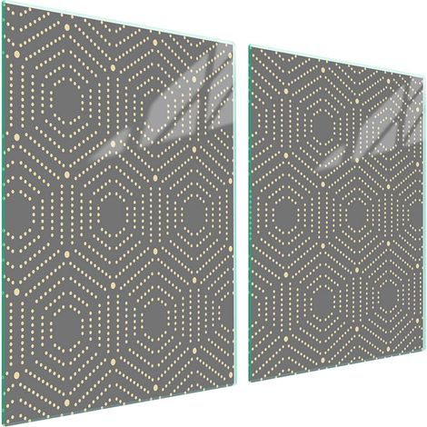 Plaque de protection en verre pour poêle, motif 2x45x52 (1/5)