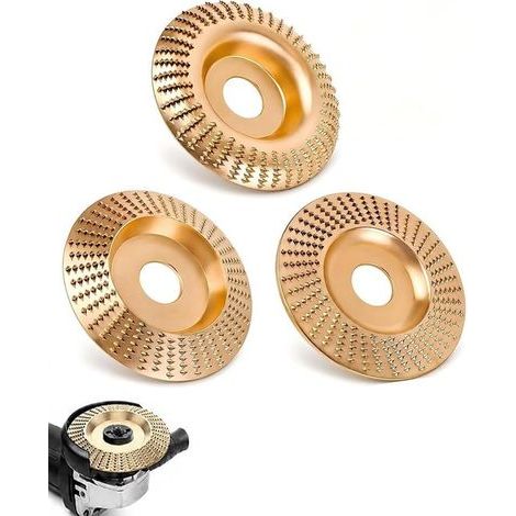 Set mit 3 Holzschleifscheiben - 16 mm Innendurchmesser - Geeignet für 115 mm und 125 mm Winkelschleifer (1/5)