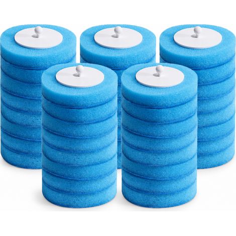 Têtes de Rechange pour Brosse WC Jetable, Lot de 40 Recharges Parfum Océan Bleu (1/5)