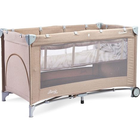 Caretero Basic Plus lettino da viaggio beige pratico e leggero