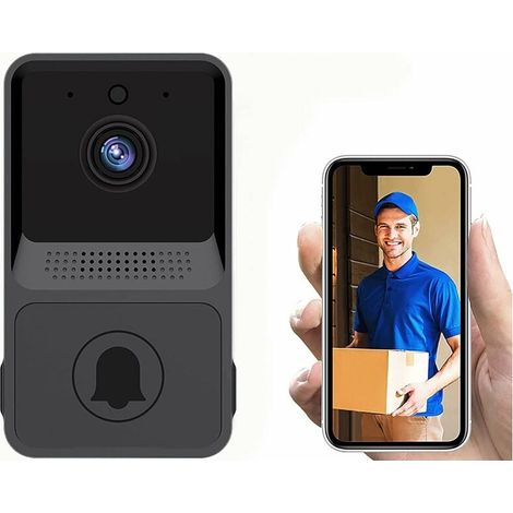 Sonnette vidéo sans fil, la sonnette intelligente compatible fonctionne avec, se connecte sans fil à la sonnette Caméra 1080p avec batterie, audio bidirectionnel (1/5)