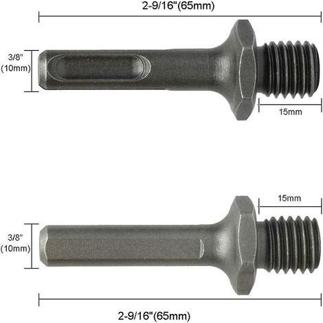 Adaptateur filetage extérieur M14 vers triangle intérieur et intérieur SDS Plus pour perceuse meuleuse,de (1/3)