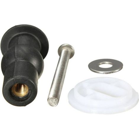 10 Paires Vis Siège Toilette, Acier Inoxydable, Rondelle ABS, Fixation Céramique, Salle de Bain (1/4)