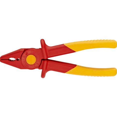 KNIPEX 98 62 01 Plastic Flat Nose Pliers insulating with soft plastic zone for better grip plastic 180 mm