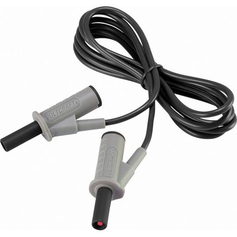 CORDON DE MESURE DE SÉCURITÉ[BANANE MÂLE 4 MM -BANANE MÂLE 4 MM ] ULTRA FLEXIBLES 1.50 M,NOIR,MSB-501 10 A VOLTCRAFT VC-8063370 (1/4)