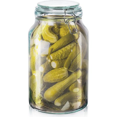 Patentiertes Glas mit Clip, Lebensmittelbehälter aus Glas, 4,2 l