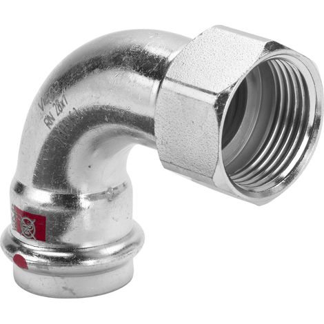 Viega Prestabo Curva di transizione a 90 gradi, d 28mm, Rp 1 acciaio non legato, zincato Modello 1114.5, 601331