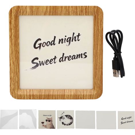 Veilleuse à bruit blanc, enceinte Bluetooth multifonctionnelle, machine à sons pour dormir, décoration de bureau, aspect bois + 5 abat-jour en papier (1/5)