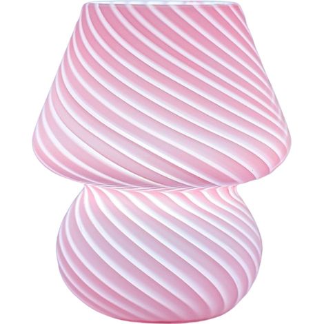 Lampe champignon, lampe de table en verre de Murano en forme de champignon de style rétro, idéale pour la décoration intérieure des chambres, salons, bureaux et autres espaces. (1/5)