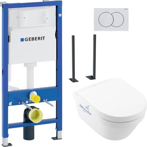 Pack WC Bati-support Geberit autoportant DUOFIX + WC suspendu Villeroy & Boch Architectura (1/5)
