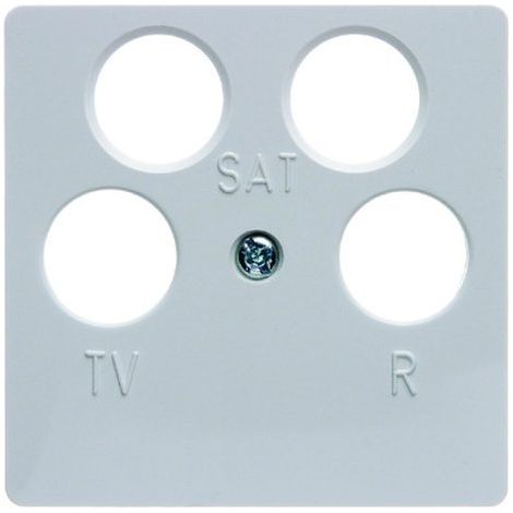 HAGER - PLACA CENTRAL TV-FM PARA 4594 S1/Q1/B1/B3/B7 BLANCO POLAR