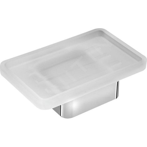 Sapho Everest - Porte-savon avec support, verre dépoli/chrome 1313-47 (1/4)