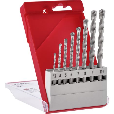 kwb  37800  Stein-Spiralbohrer-Set 8teilig 3 mm, 4 mm, 5 mm, 6 mm, 7 mm, 8 mm, 9 mm, 10 mm   1 Set (1/2)