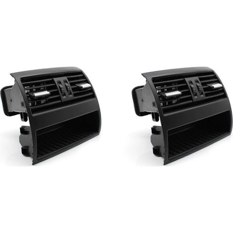 2x Frischluft-Lüftungsgitter für die hintere Mittelkonsole, komplett, für BMW 5er F10 F11 64229172167 (Schwarz) (1/3)