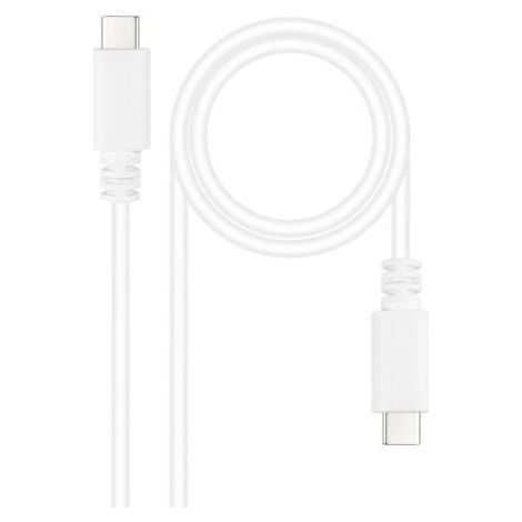 Cable Usb-c 2.0 A Usb-c 1m Blanco Nanocable 10.01.2301-w