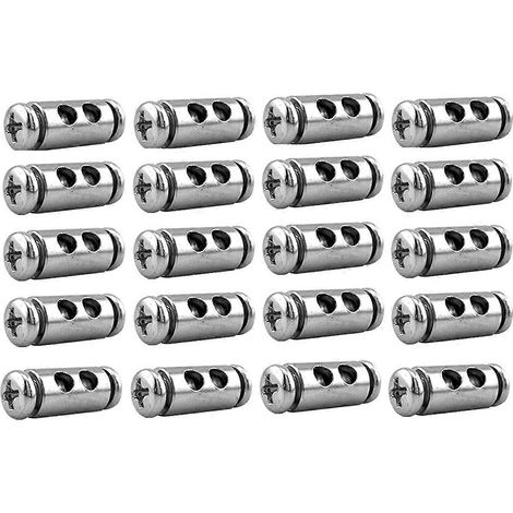 Packung mit 20 verstellbaren Doppelloch-Kabelbindern für 2/3 mm Drahtseile, wie abgebildet (1/5)