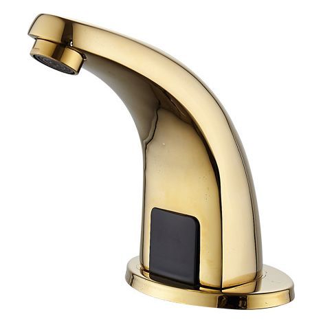 Automatischer Infrarotsensor-Wasserhahn aus Messing – Goldkupfer-Finish – Warm- und Kaltwasserregelung – Einfache Installation (1/4)