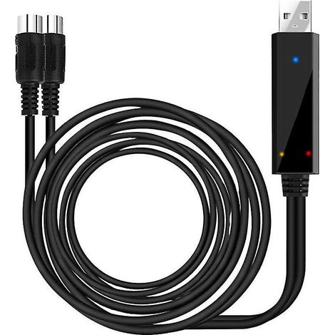 Câble MIDI vers USB, adaptateur de contrôleur de 2 mètres de long pour ordinateur et piano (1/4)