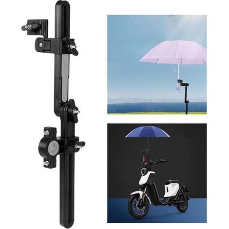 Supporto per ombrellone per bicicletta supporto per supporto connettore 180 supporto per ombrellone regolabile per carrello da spiaggia per sedia da spiaggia,Black (1/5)