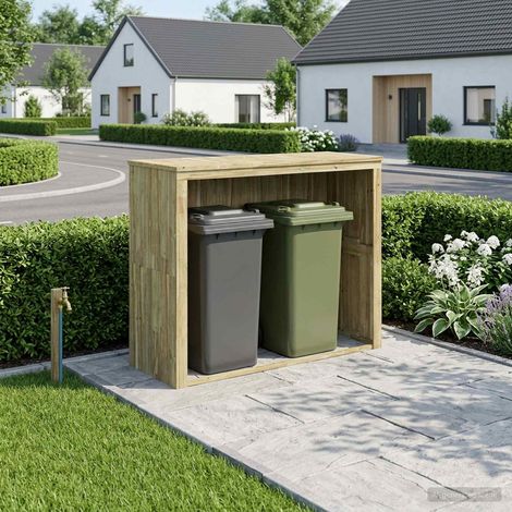Teenpull – Mülltonnenbox Imprägniertes Kiefernholz (1/5)