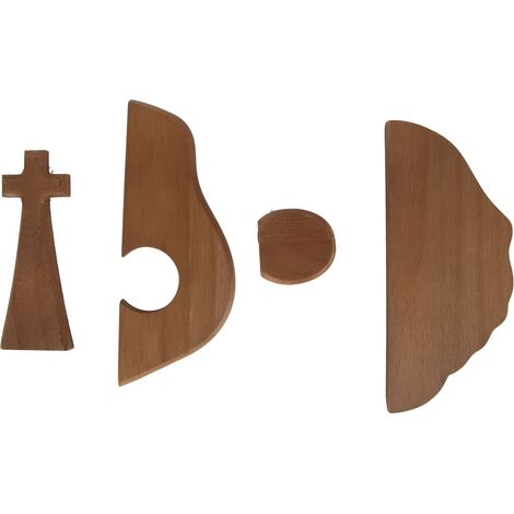 Décoration de Pâques : Croix en bois, statue de Jésus au tombeau vide, figurine de croix de Pâques pour la maison (1/5)