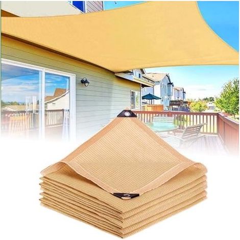 Voile D'ombrage 2x6m, Filet Pare-Soleil Jardin Extérieur Résistant UV, Toile Ombre pour Terrasse, Balcon, Gazebo, avec Œillets Renforcés (1/5)