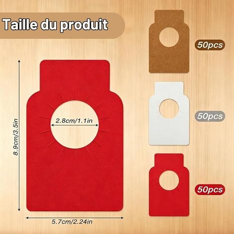 Reusable Double-Sided Hanging Paper Wine Bottle Labels for Racks, Cellars and Liquor Organization, Practical Marking (1/3)