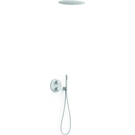 Kit robinet thermostatique encastré 2 voies pour douche Therm-box Blanc mat - TRES 26235005BM