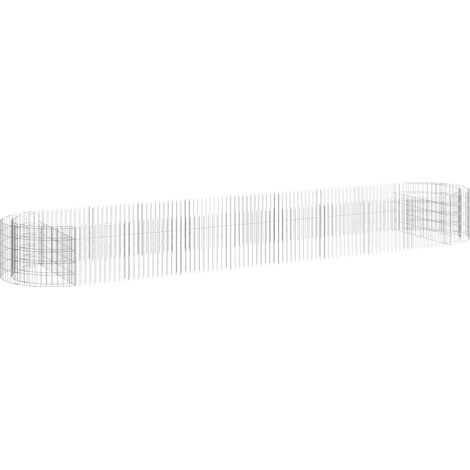 Maison Exclusive - Lit surélevé à gabion Fer galvanisé 500x100x50 cm (1/5)