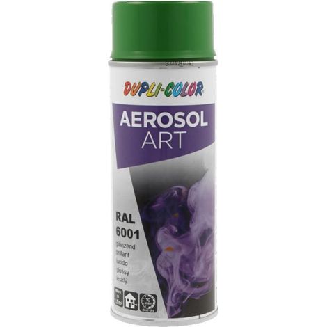 Bombe de peinture - Vert émeraude - RAL 6001 - Brillant - Tous supports - Aérosol Art