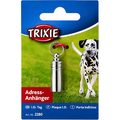 Placa de identificación metálica impermeable para perros, colgante Trixie de 28 mm (1/3)