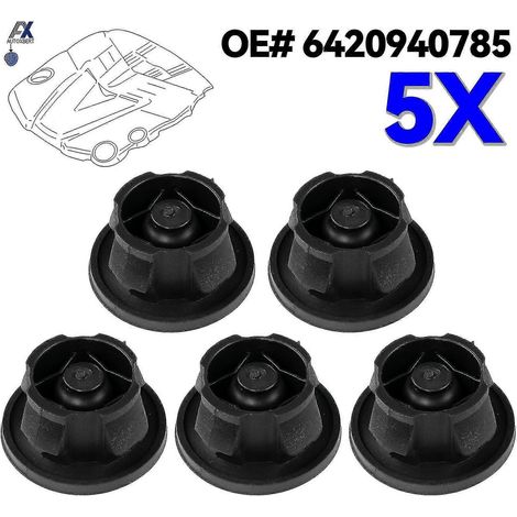 5x Œillets de fixation de cache-moteur, amortisseurs, butées de montage pour Mercedes W204 C218 X218 W212 C207 W461 W463 Sprinter 906 6420940785