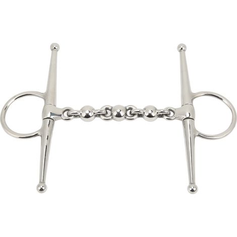 Morso per cavallo in acciaio inox – equitazione – montanti integrali – catenella a sfere – 135 mm – addestramento equestre