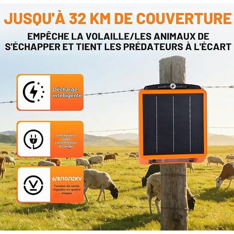 Clôture électrique, Contrôleur pour chevaux, Clôture électrique pour élevage, pour ferme, pâturage, jardin (1/4)