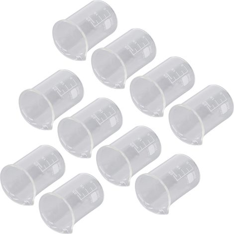 Set mit 10 Glasbechern für wissenschaftliche Experimente mit Graduierung, 25 ml, Laborausrüstung (1/5)