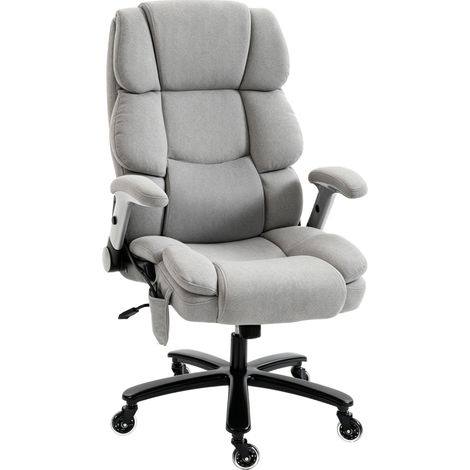 Chaise de bureau gris clair avec soutien lombaire Airbag et accoudoirs relevables (1/5)
