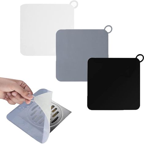 Couvercle de siphon de sol en silicone, protection contre les odeurs d'égout, noir (1/5)