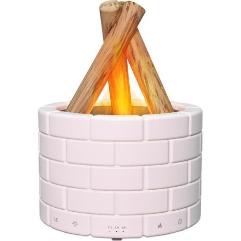3 en 1 Diffuseur & Lampe & Humidificateur, Diffuseur d'Huiles Essentielles avec Effet Flamme, parfumées Diffuseur avec Protection d'arrêt Automatique sans Eau, pour la Maison, Yoga, Bureau (1/5)