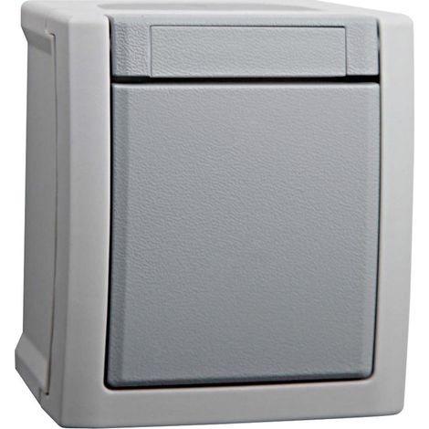 HEITRONIC VIKO FEUCHTRAUM-SCHALTERPROGRAMM TASTER PACIFIC GRAU 90591003-DE, 230 V (1/2)