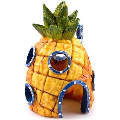 Décorations d'aquarium en forme de maison en ananas - Cachette idéale pour les petits et moyens poissons - Maison en ananas (1/5)