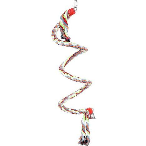 Climbing Rope, Bird, Parrot, Elastic Spiral, Cotton and Hemp, Large Medium Small (1/5)