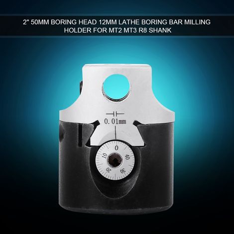 Tête d'alésage type F1 de 50 mm (2 pouces), barre d'alésage de 12 mm, porte-fraisage pour tour MT2 MT3 R8 (1/5)