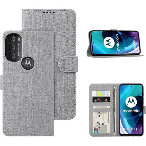 CUSTODIA PER MOTOROLA MOTO G71 5G GRIGIA CON CHIUSURA MAGNETICA A PATTA (1/5)