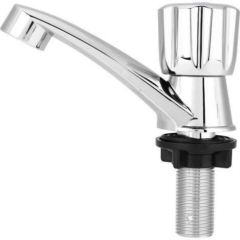Robinet d'eau froide simple en plastique ABS, accessoires d'évier de cuisine et lavabo de salle de bains (obturateur G1/2) (1/5)