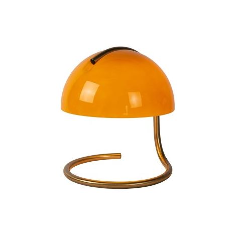 Lampada da tavolo rotonda arancio oro metallo E27 Lucide Cato
