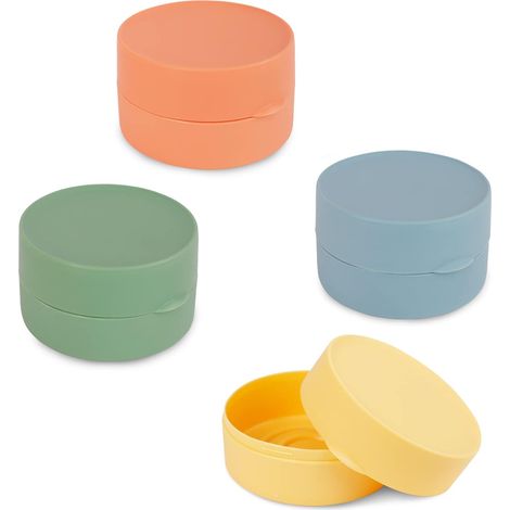Lntyq 4 Pièces Boîte à Savon Voyage Portable, Porte-Savon en Plastique Etanche, Etui avec Couvercle, Récipient pour Maison, Salle de Sport (4 Petits)