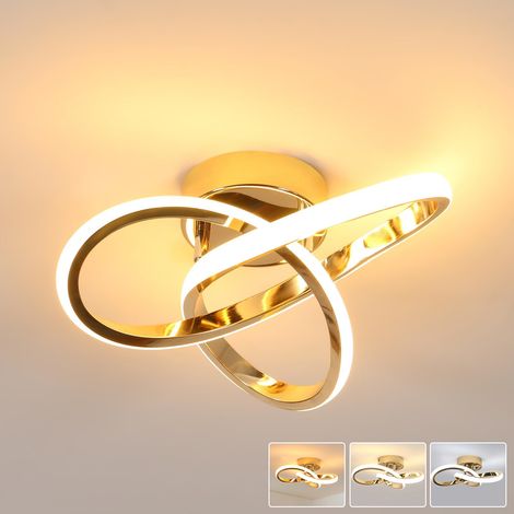 Plafonnier LED, Lustre LED basse consommation, Plafonnier moderne, Luminaire d'allée LED design, 3 températures de couleur (3000K-6000K) (1/5)